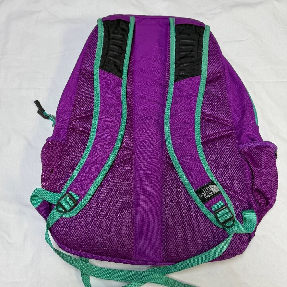The North Face Haystack Backpack–Grape Purple with Aqua Trim–Laptop Daypack, EUC 2