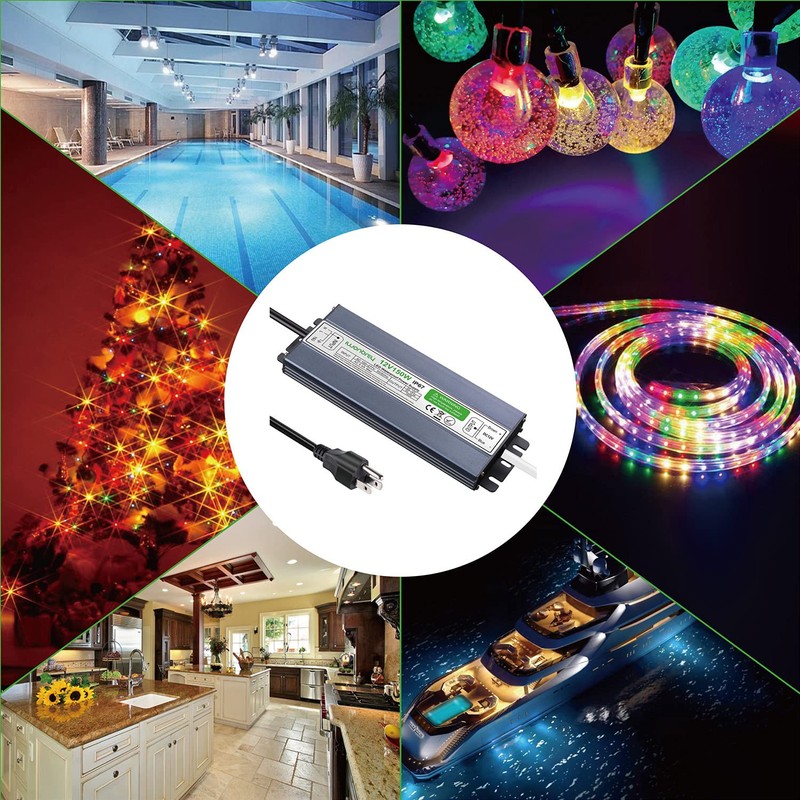 LED Driver 150 Watts Waterproof IP67 AC 110-260V to 12V 12.5A Low Voltage Tra... gallery