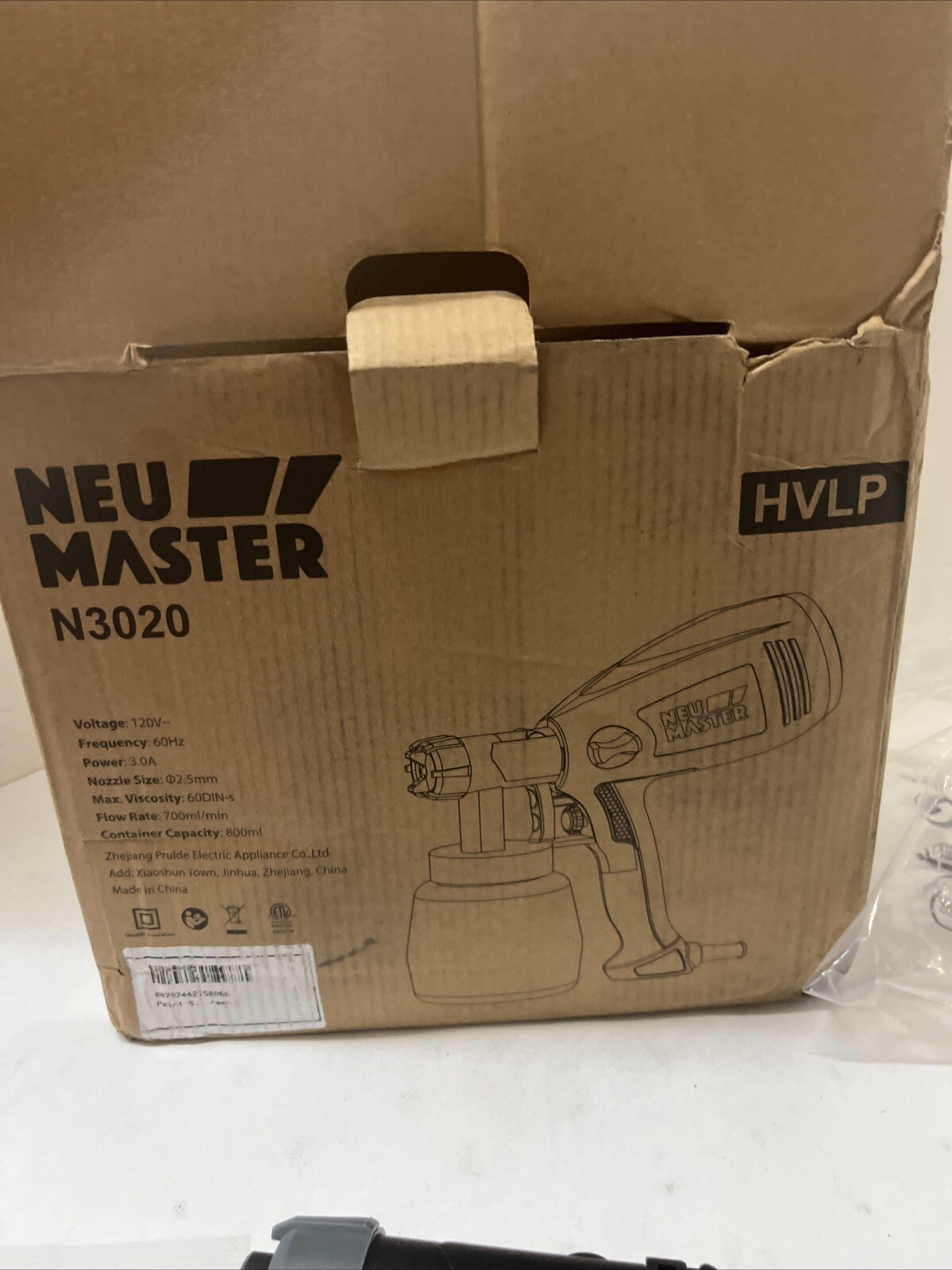 Neu Master N3020 Electric HVLP Spray Gun with 3 Spray Patterns 120V 60Hz - gallery