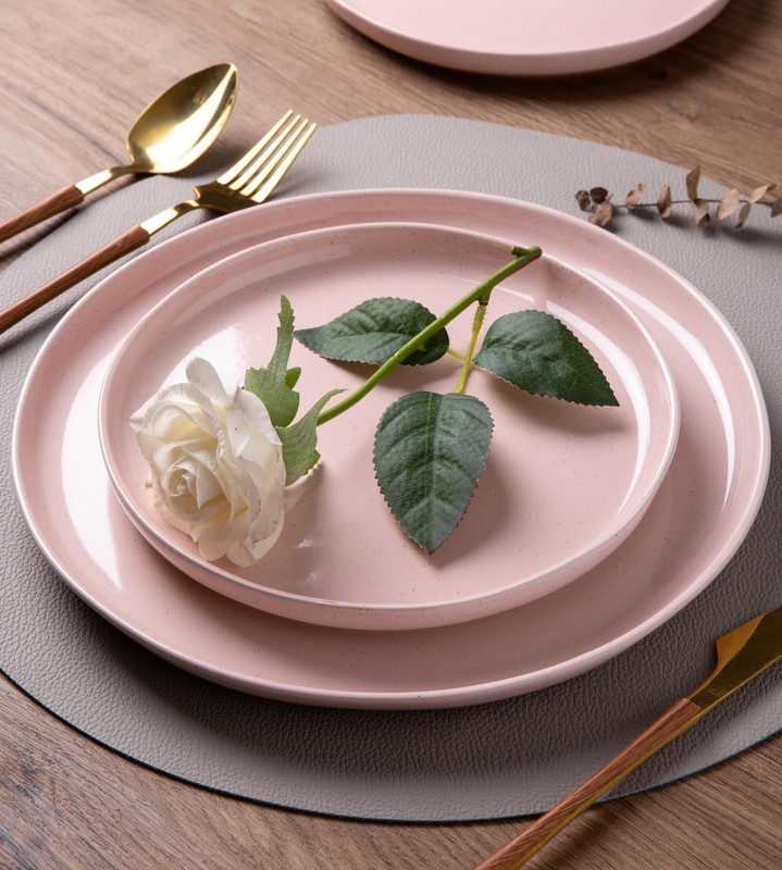 AmorArc Ceramic Appetizer Plates Set of 6, 8.25 Inch Handmade Stoneware Plates s gallery