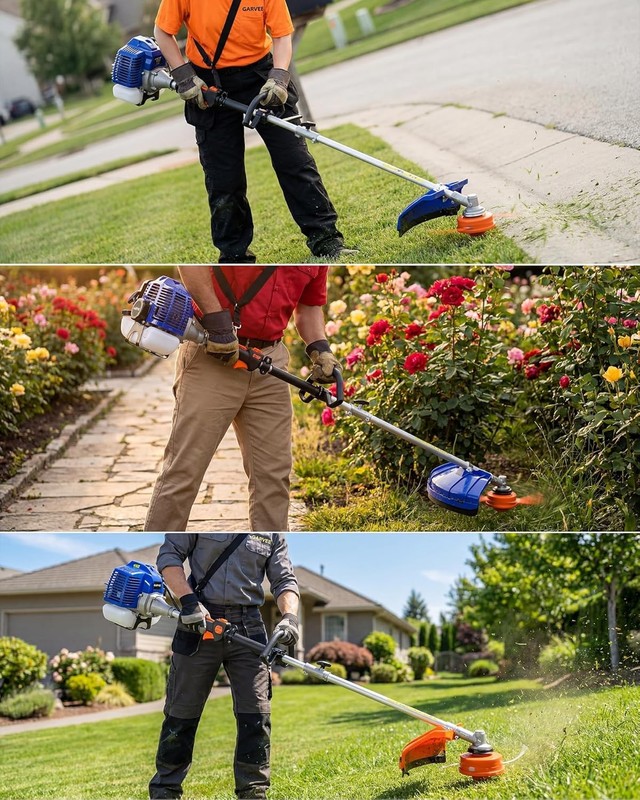 3-in-1 Gas Powered Weed Wacker String Trimmer Brush Cutter Edger 43/52cc EPA Kit gallery
