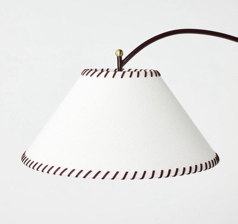 Studio McGee x Threshold Maroon Floor Lamp Whipstitch Shade (No Bulb) gallery