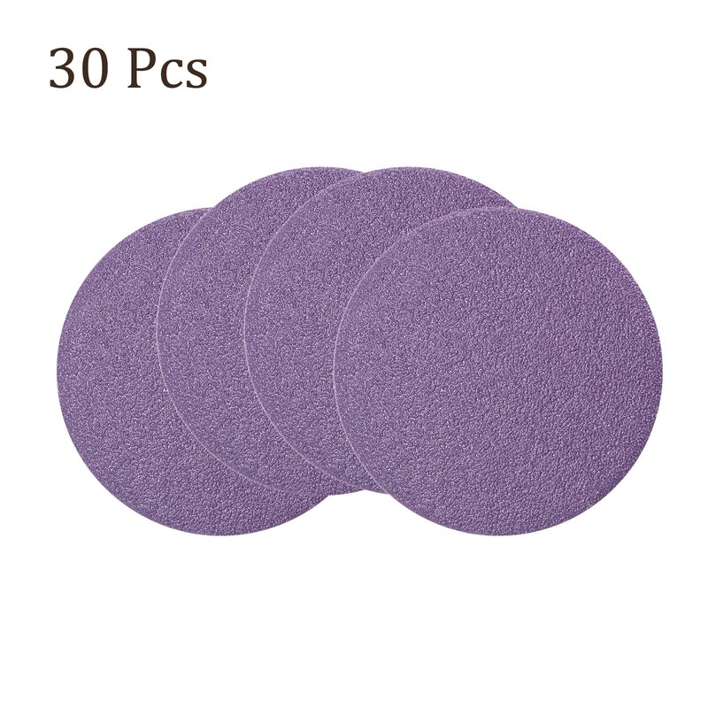 30pcs Sanding Discs Hook & Loop Backing 3 Inch x 80 Grits Purple Sandpapers gallery