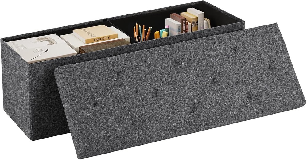 43 Inch Folding Storage Ottoman Bench