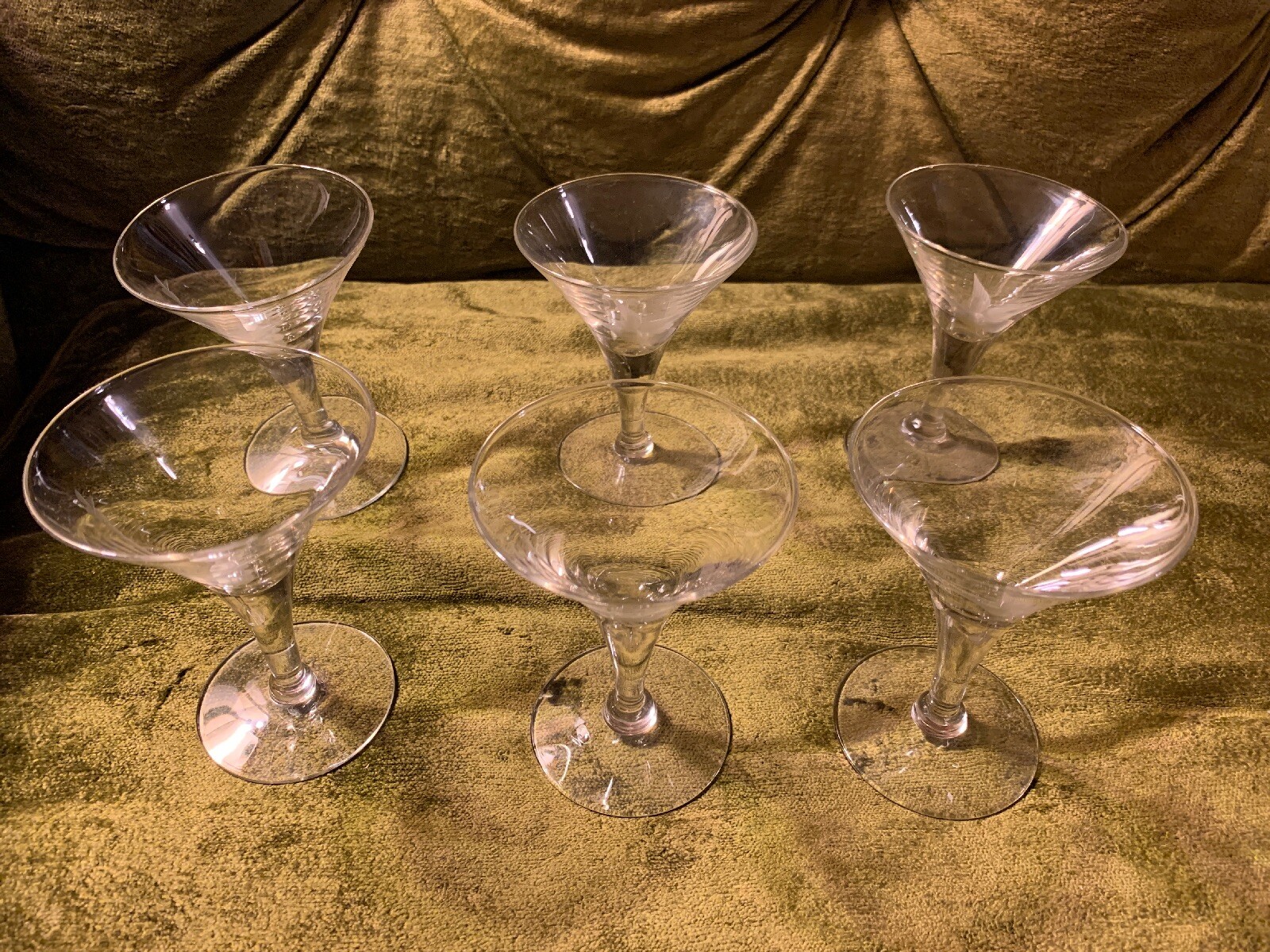 Cordial Glasses Engraved With Mallard / Duck Set Of 6 Glasses Mid Century VTG gallery