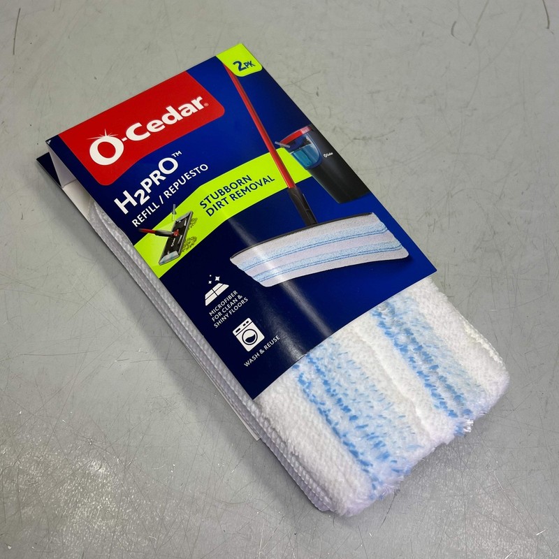 O-CEDAR (2 PACK, 2 HEADS EACH) H2prO Mop Heads 9.25" x 4.38" White 26-231 gallery