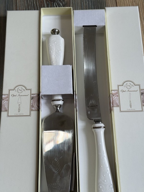 Lenox “Opal Innocence" Cake Server & Knife 2 pcs. ~ #6225965(57) W Boxes gallery