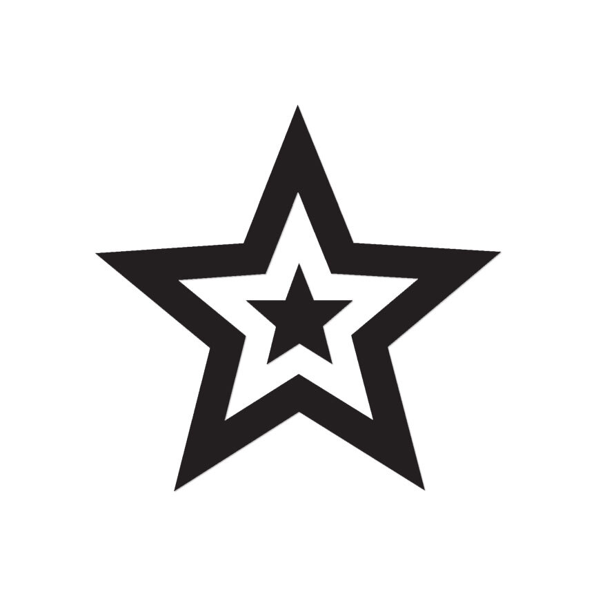 Star Inside Star - Vinyl Decal Sticker - Multiple Color & Sizes - ebn220 gallery