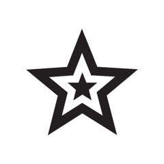 Star Inside Star – Vinyl Decal Sticker – Multiple Color & Sizes – ebn220