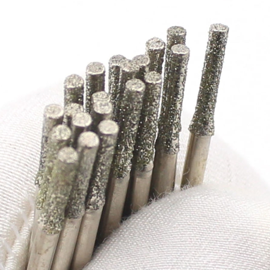 30Pcs 2mm Diamond Grinding Bits Cylindrical Bur Lapidary Carving Tools for Stone gallery