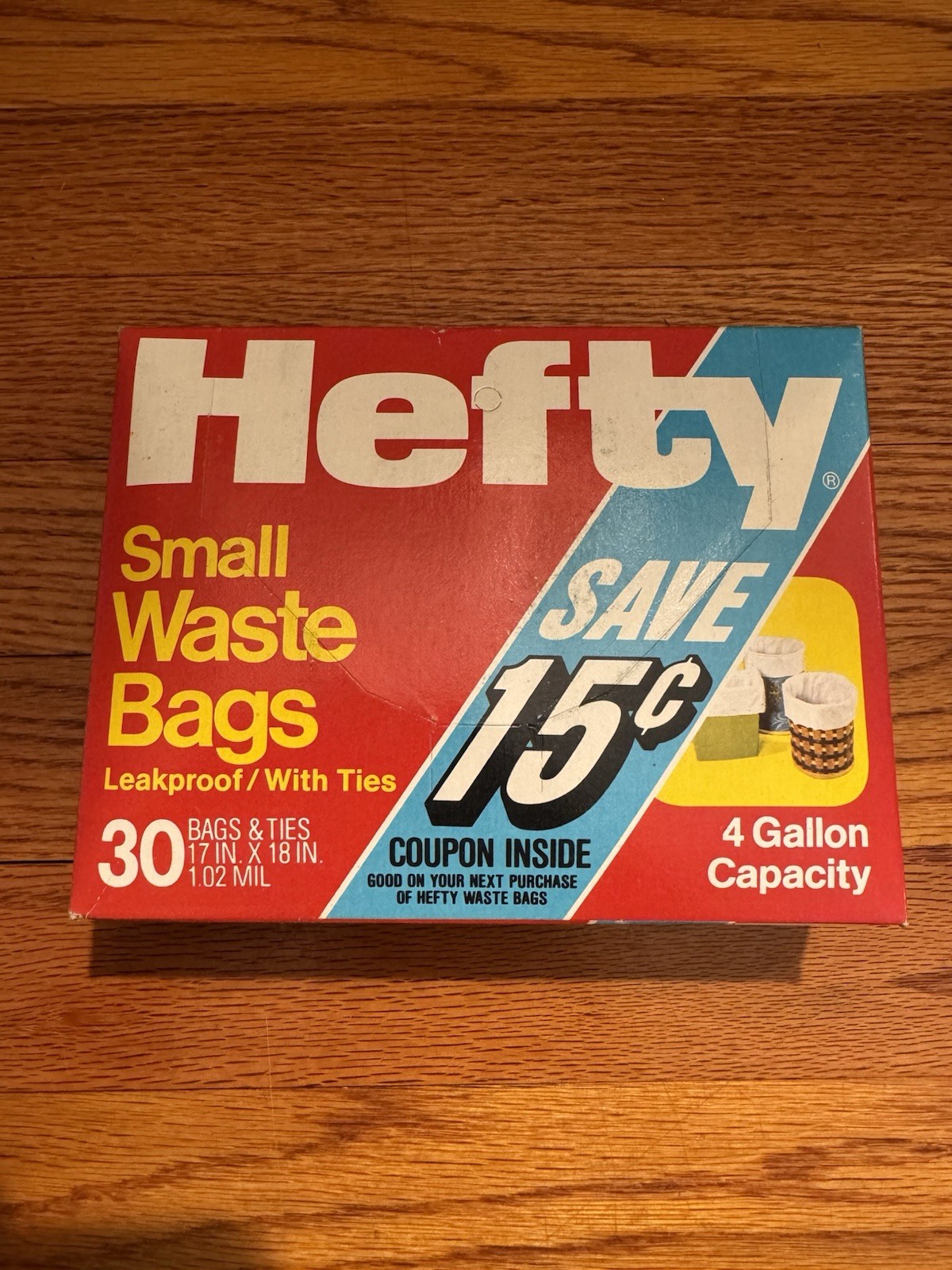 VTG 1979 Hefty Plastic All Purpose Small Waste Bags (30 Bags) Sealed NOS gallery