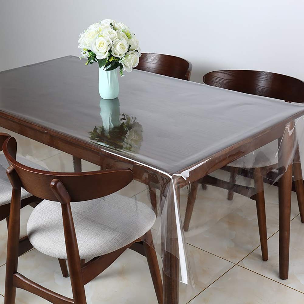 Walrus Clear Vinyl Tablecloth Protector 54" x 102" (Rectangular), gallery