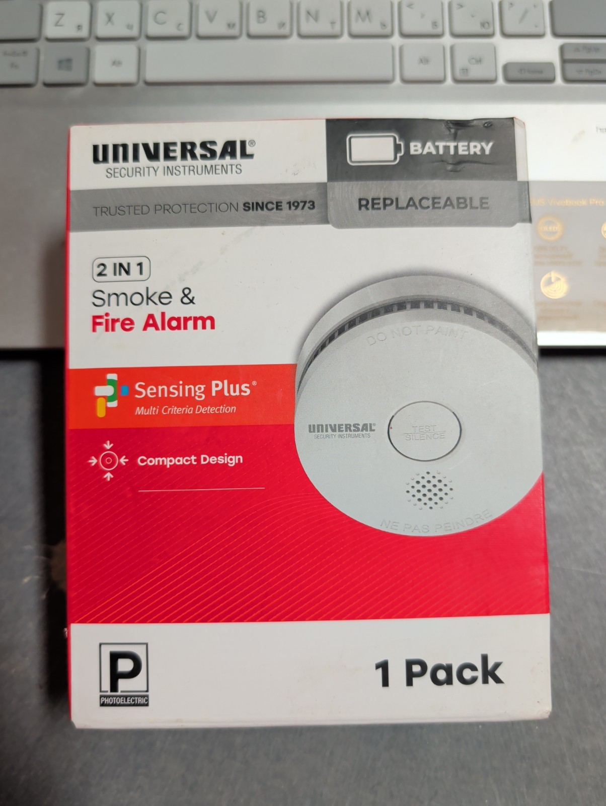 NEW USI 9-Volt Battery Operated Smoke & Fire Alarm USI/SM/REP Free US Shipping gallery