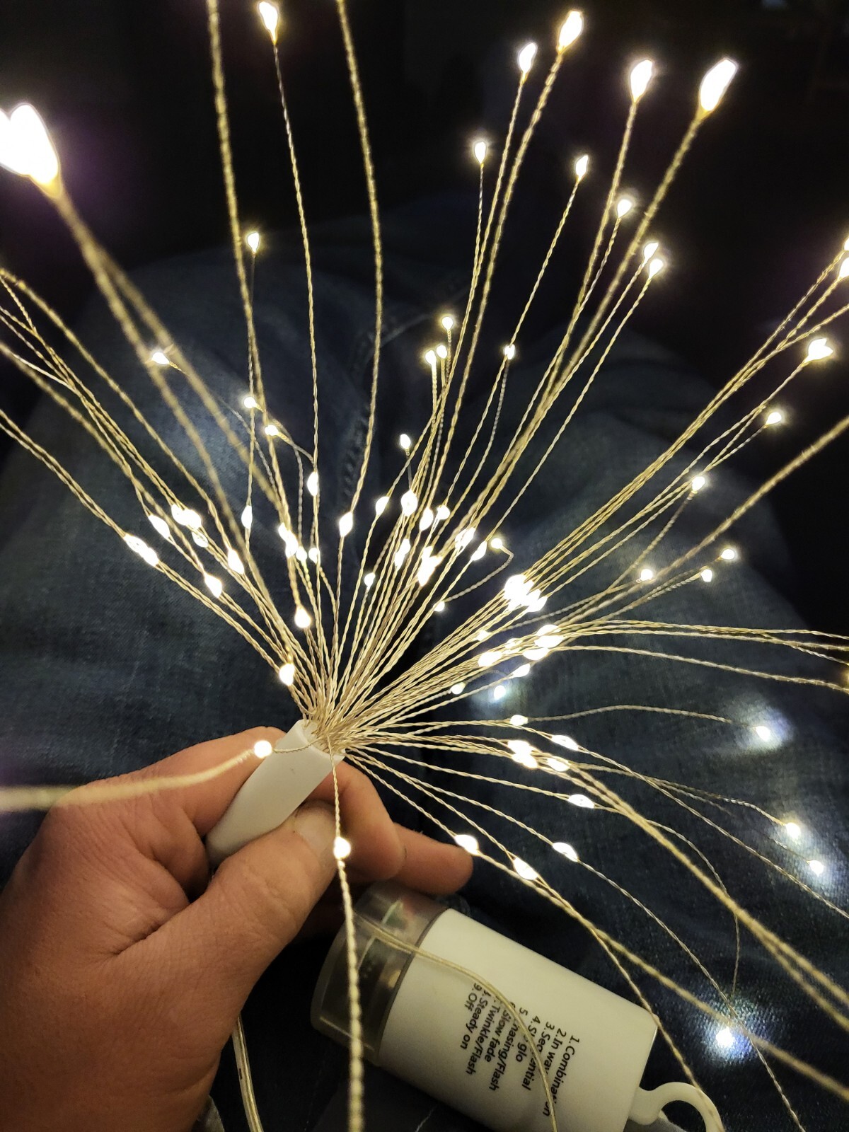 Hanging Starburst Sphere Light Firework Replica Battery Operated 8 Modes gallery