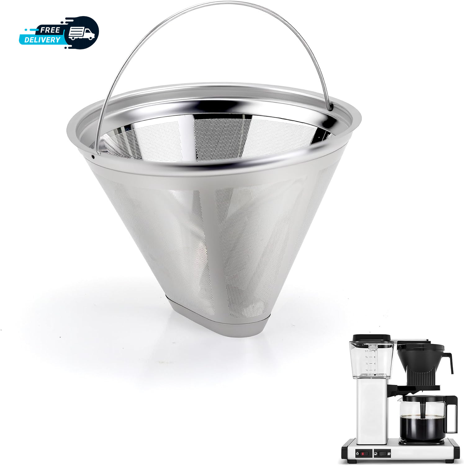 Coffee Filter Compatible with Moccamaster Coffee Machin Stainless Cone gallery