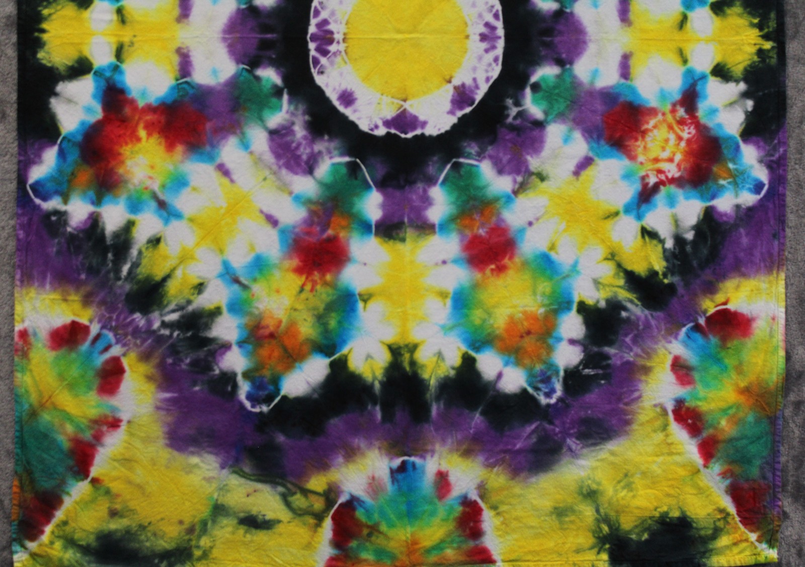 Tie-Dye Bursting Star Mandala Handmade Tapestry 3'x4' Cotton Wall Hanging Hippie gallery