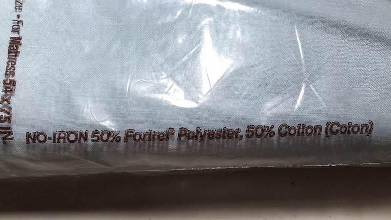 Vintage BIBB Double Flat Sheet Solid Light Blue Cotton Blend NEW NIP NOS gallery