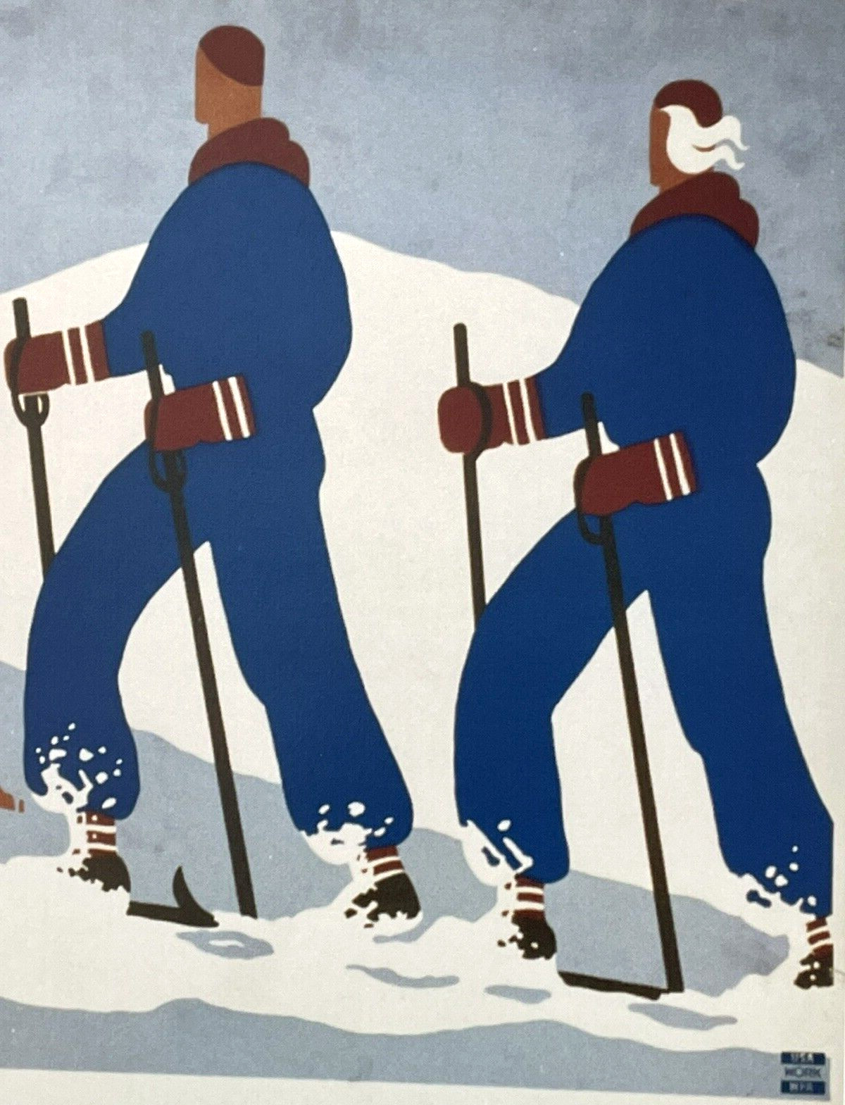 They Like Winter In New York State 1936 WPA Cross Country Sking VTG Print Poster gallery