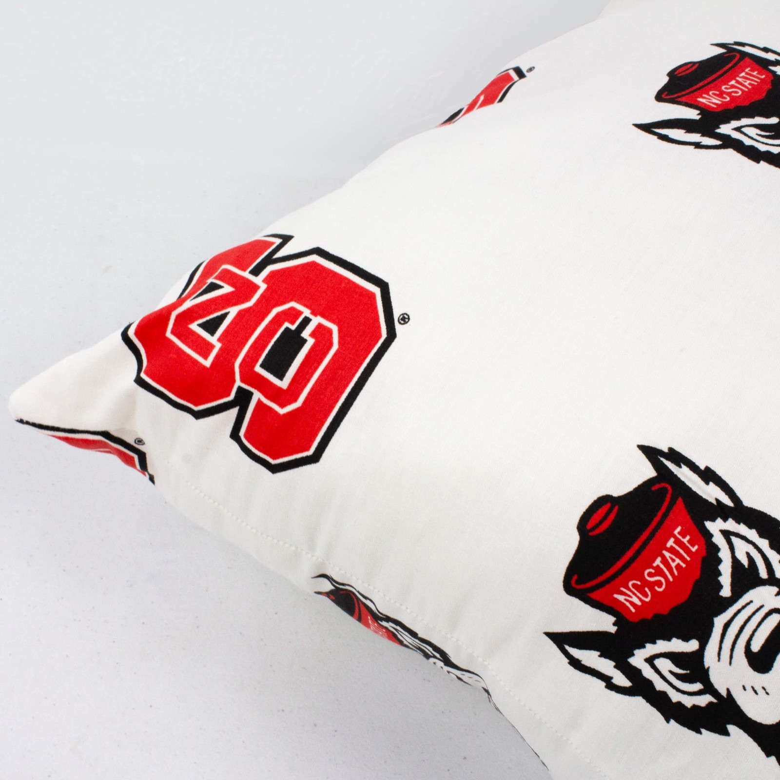 College Covers Single Decorative Pillow Pillow, Square, NC State Wolfpack White gallery