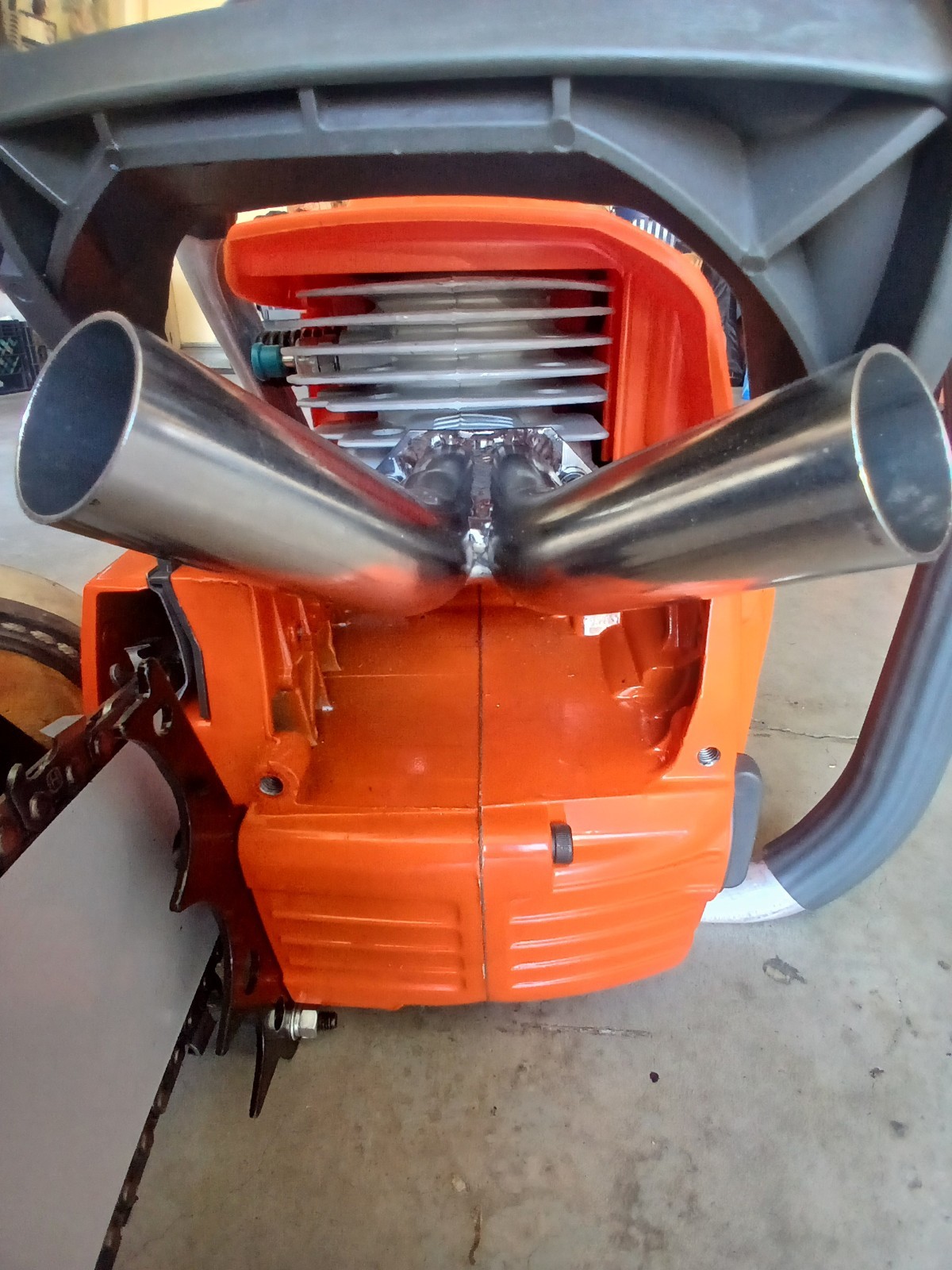 SS Merged Y-Pipe High Flow Muffler Kit — Husqvarna 365 / 371 / 372XP / 372XPW gallery