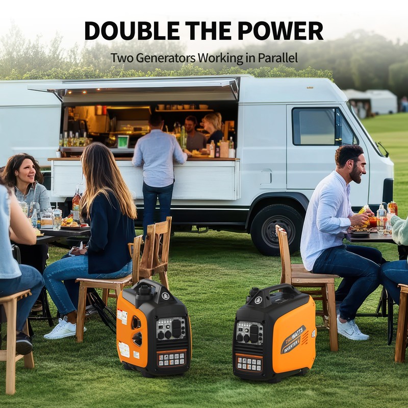 Efurden Portable Inverter Generator 2500W Ultra-Quiet 10H Runtime Gas Generator gallery