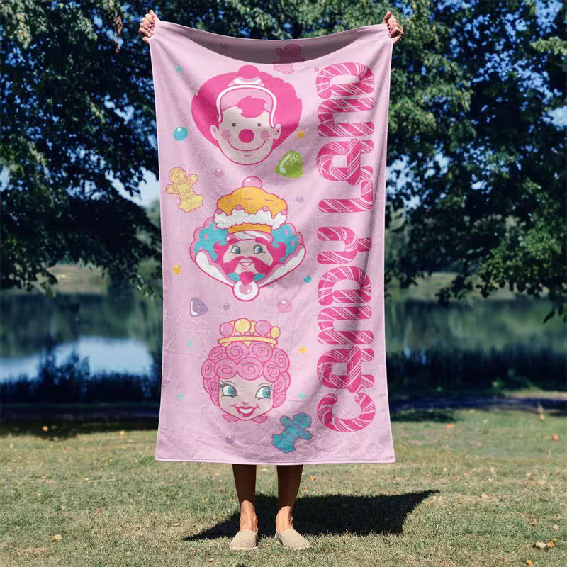 Candyland Candy Heads Microfiber Beach Towel 30X60 Inches gallery