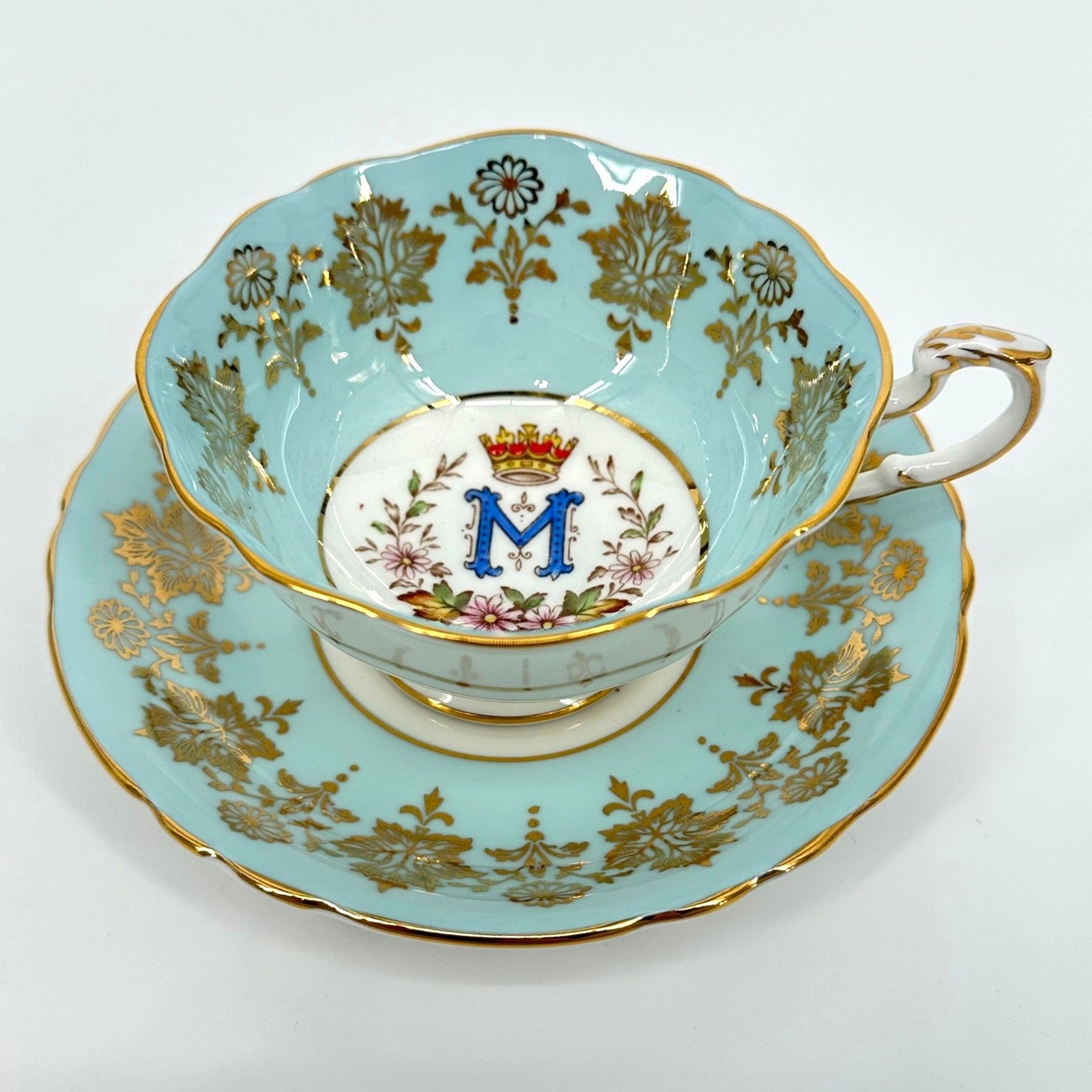 Vntg Paragon Fine Bone China Tea Cup & Saucer Set Princess Margaret Canada 1958 gallery