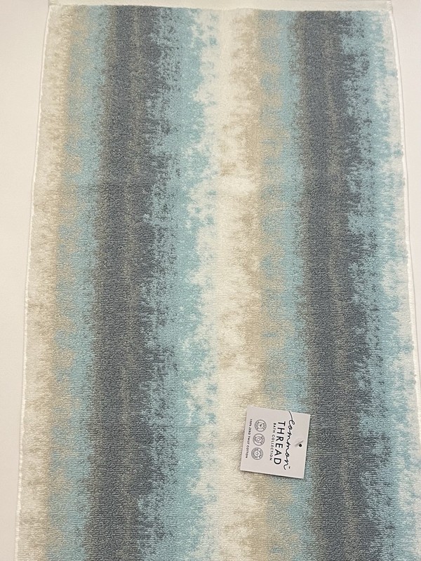 Common Thread 2 Bath 2 Hand 4 Washcloth Towels Abstract Ombre Blue Beige White gallery