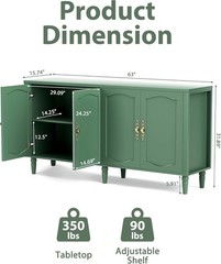 Buffet Cabinet Sideboard with Storage,63″Modern Storage Cabinet Sideboard Buffet