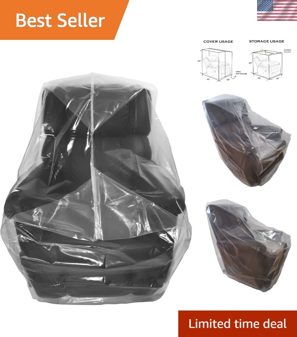 Protective Clear Plastic Furniture Bag - 34x42x65 in for Easy Moves & Storage gallery