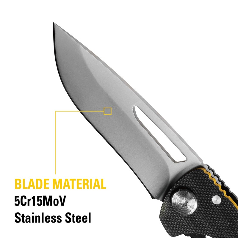 Cat 5-1/2 Inch Drop Point Folding Knife - 980009 gallery