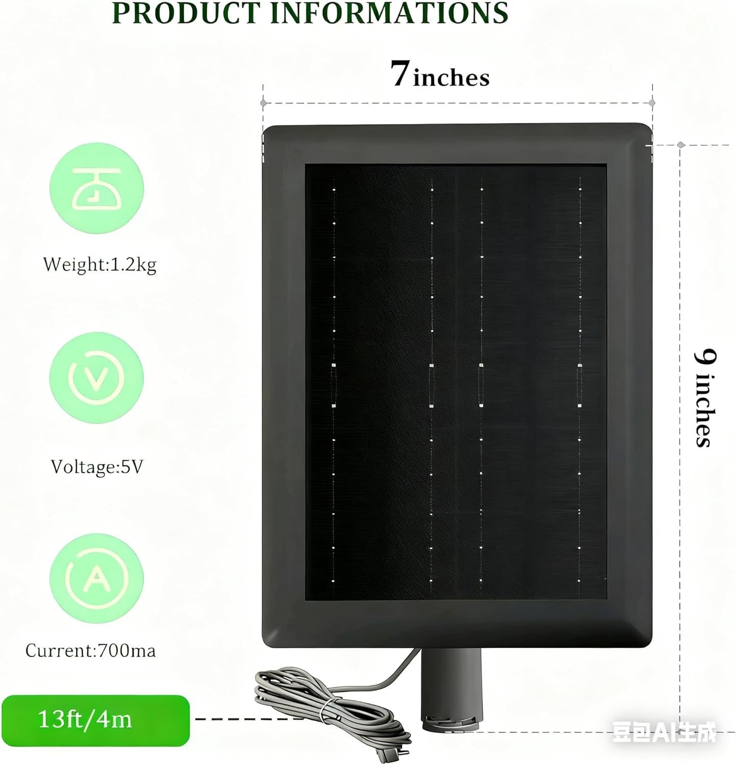 2 Pack Ring Solar Panel(2nd Generation), 5W Solar Panel Charger with Mount fo... gallery