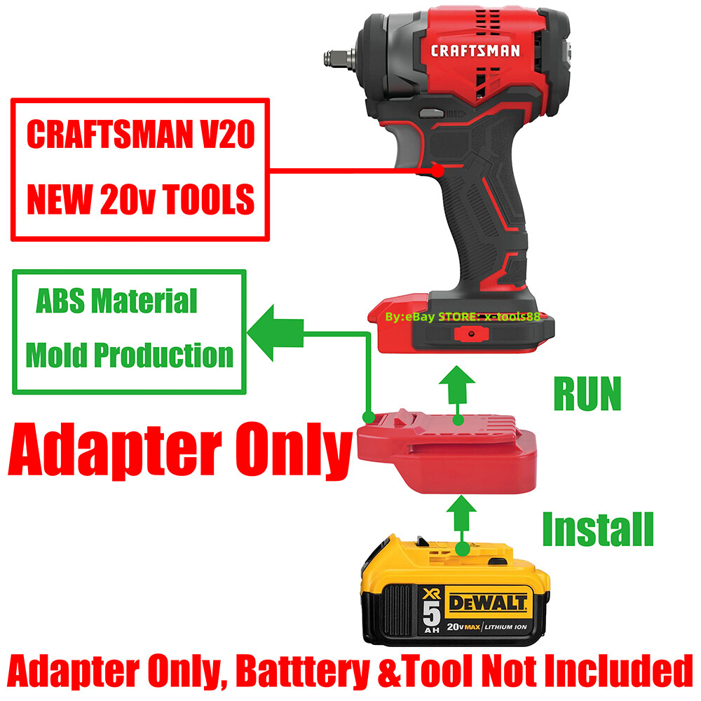 1x Adapter For Dewalt 20v Li-Ion Battery To Craftsman V20 NEW 20v Cordless Tools gallery