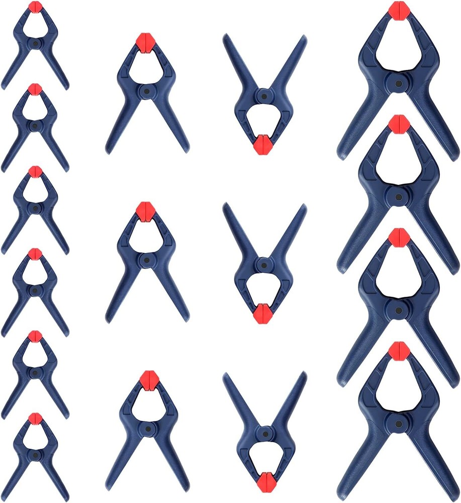 WORKPRO 16PIECE Spring Clamp Set 6-1/2" 4-1/2" 3-3/8" Nylon Spring Clamp Set NEW