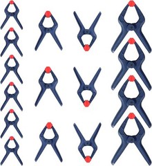 WORKPRO 16PIECE Spring Clamp Set 6-1/2″ 4-1/2″ 3-3/8″ Nylon Spring Clamp Set NEW