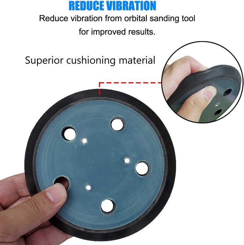 2x 5 Inch 5 Hole Hook & Loop Sander Pad For Porter Cable 13904 13909 333 334 332 gallery