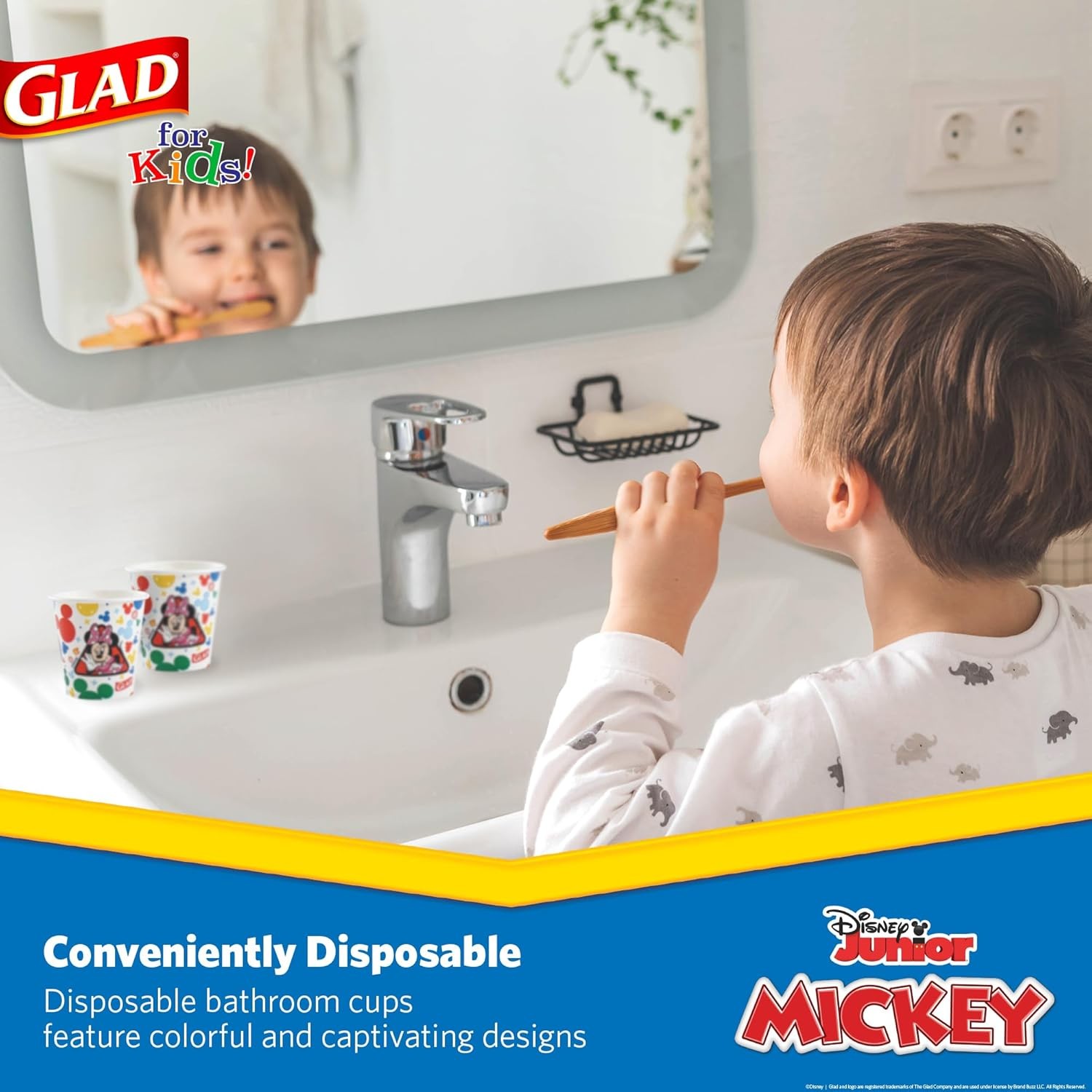 Fun and Sturdy Mickey Mouse Disposable Paper Cups - 20 Count for Kids' gallery