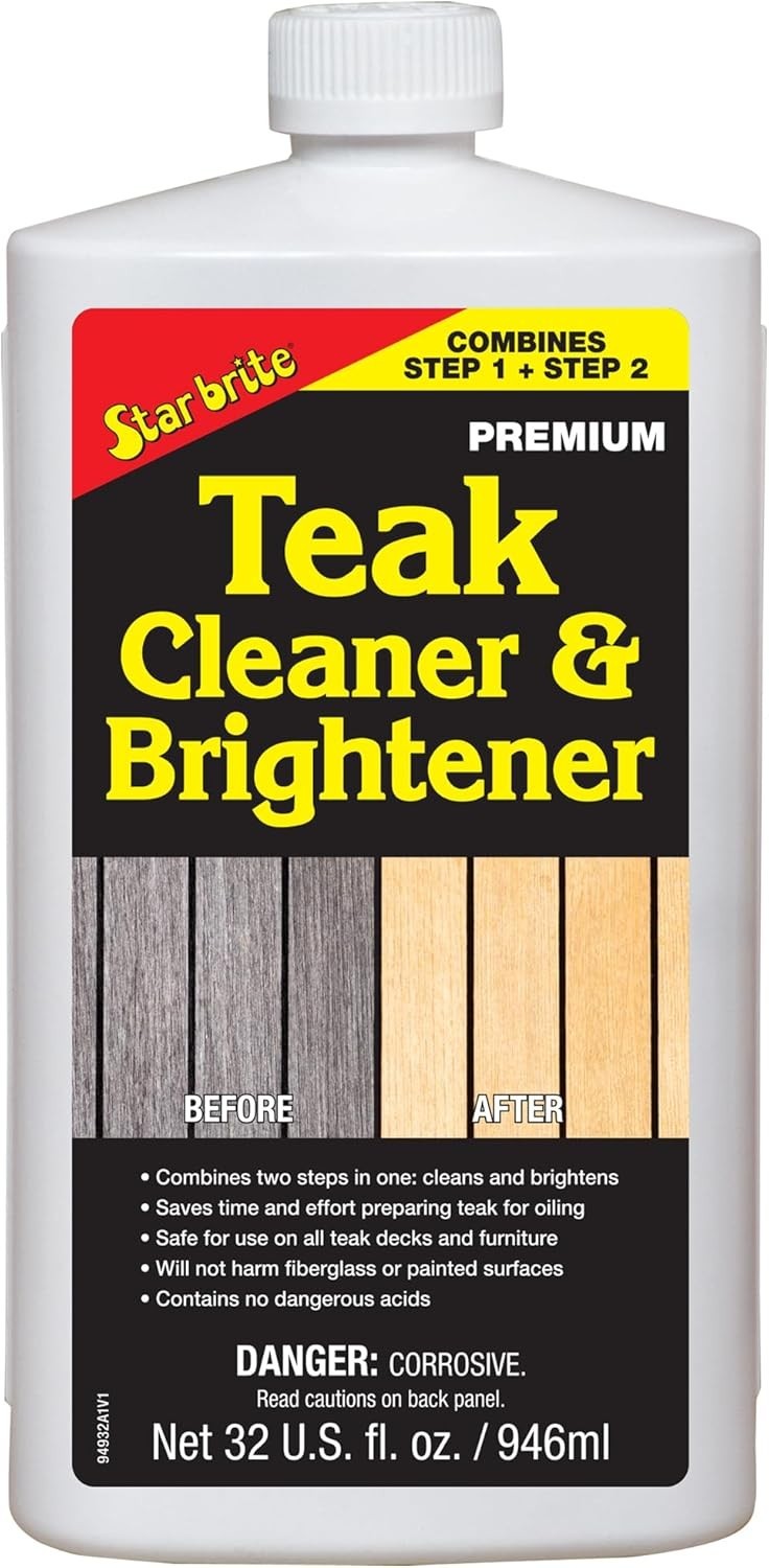 Teak Cleaner & Brightener, Restore Weathered Wood, 32oz gallery