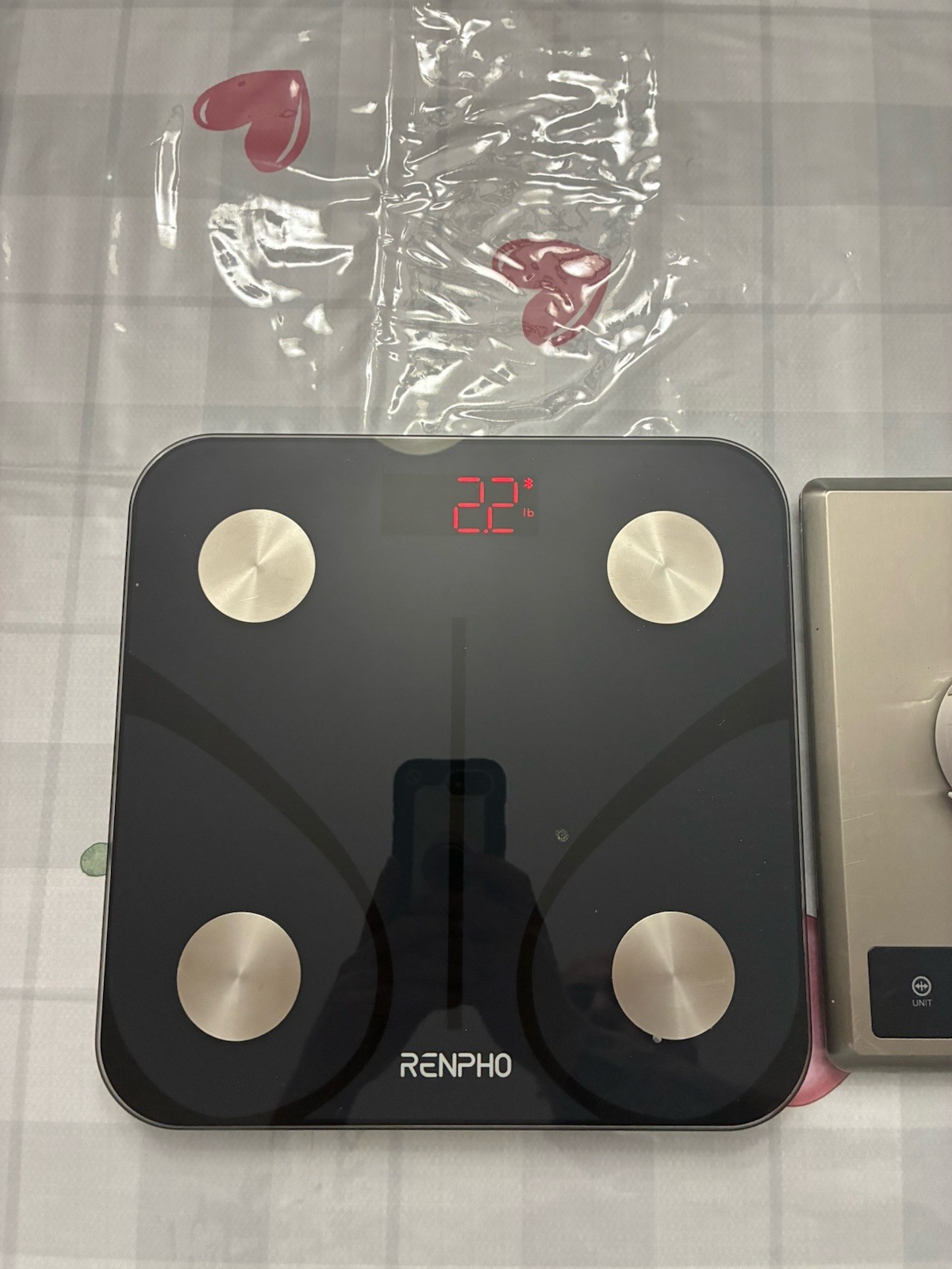 RENPHO Bluetooth Body Fat Weight Scale, Food Scale And Measuring Tape.. USED gallery