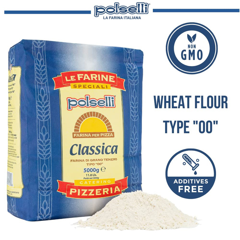 POLSELLI Classica Tipo "00" Double Zero Flour Extra Fine 11 Lbs 5 Kg) gallery