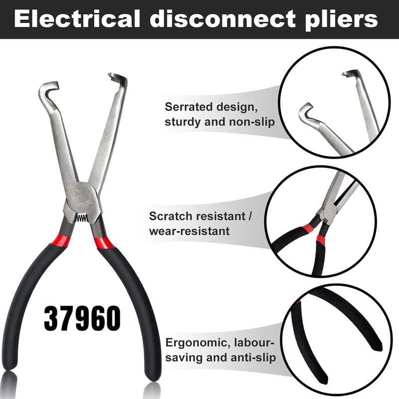 Electrical Disconnect Pliers Kit 2PCS Black GEARZAAR 5 Years Warranty gallery