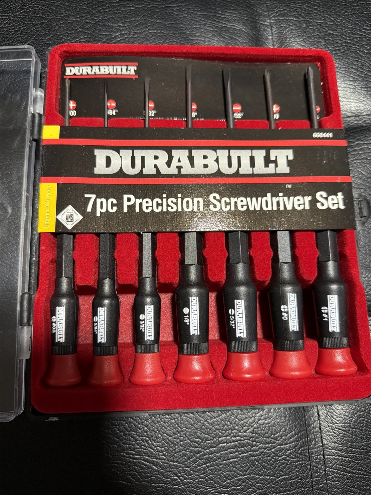 Durabuilt 7pc Precision Screwdriver Set #00 5/64" 3/32" 1/8" 5/32" #0 #1 650441 gallery