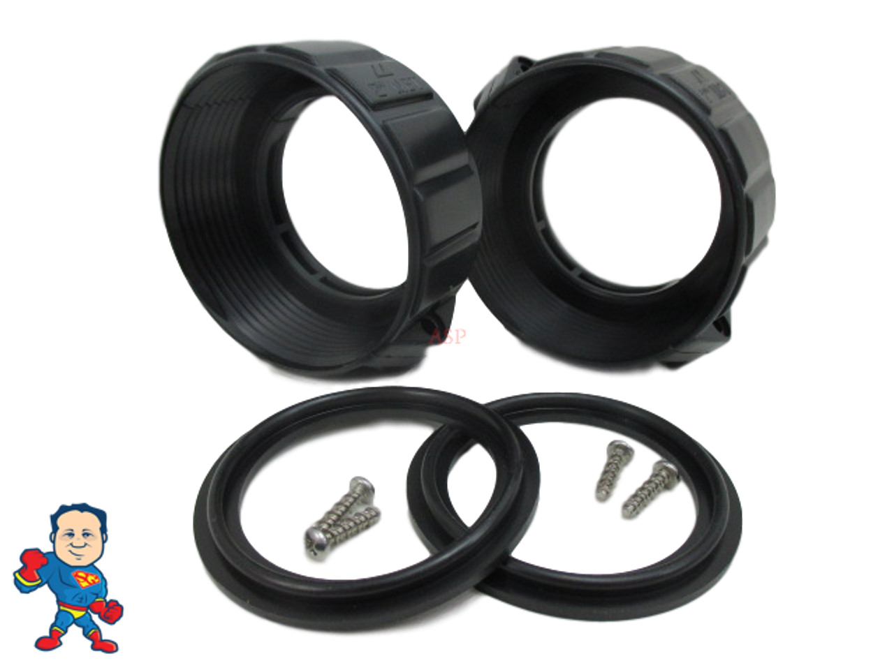 (2X) 2" Split Nut Kit for Heater Union with Gaskets Video How To gallery