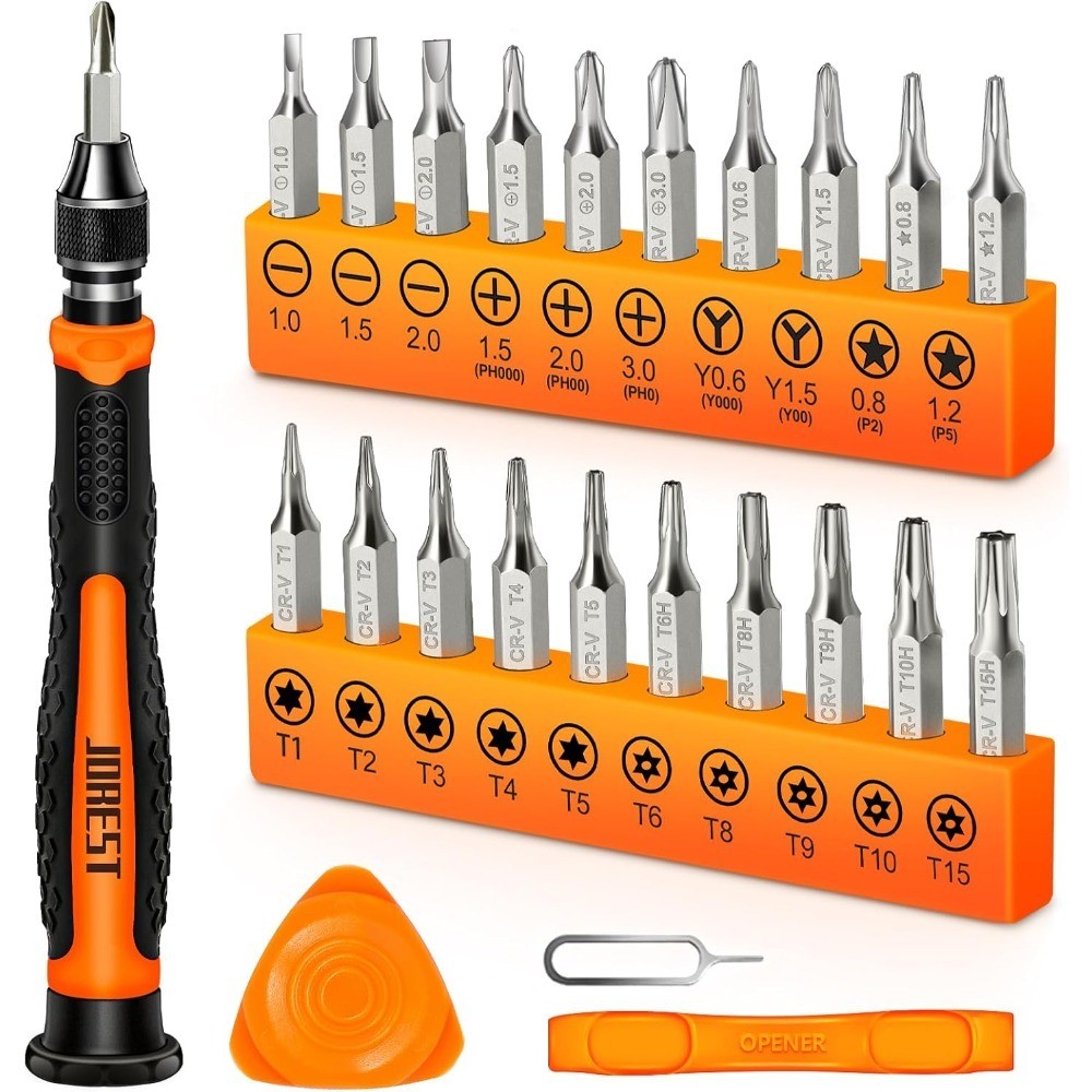 24Pcs Small Precision Screwdriver Set with Torx T5 T6 T8 T9, Y00, Star P5, Mini gallery