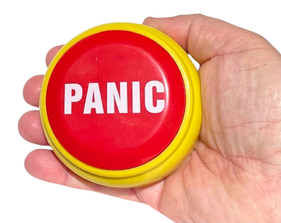 FLASHING PANIC BUTTON Funny Office Desk Gift Gag Joke Prank Alert Alarm Sound gallery