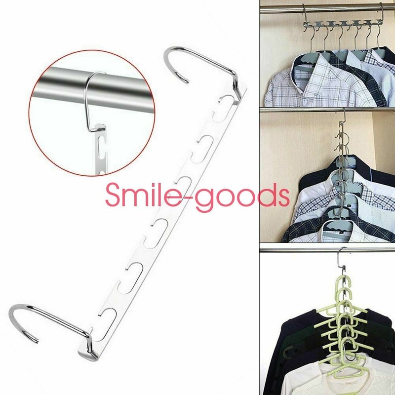 6 Pack Magic Clothes Hangers Organizer Closet Space Saving Saver Metal Hanger gallery