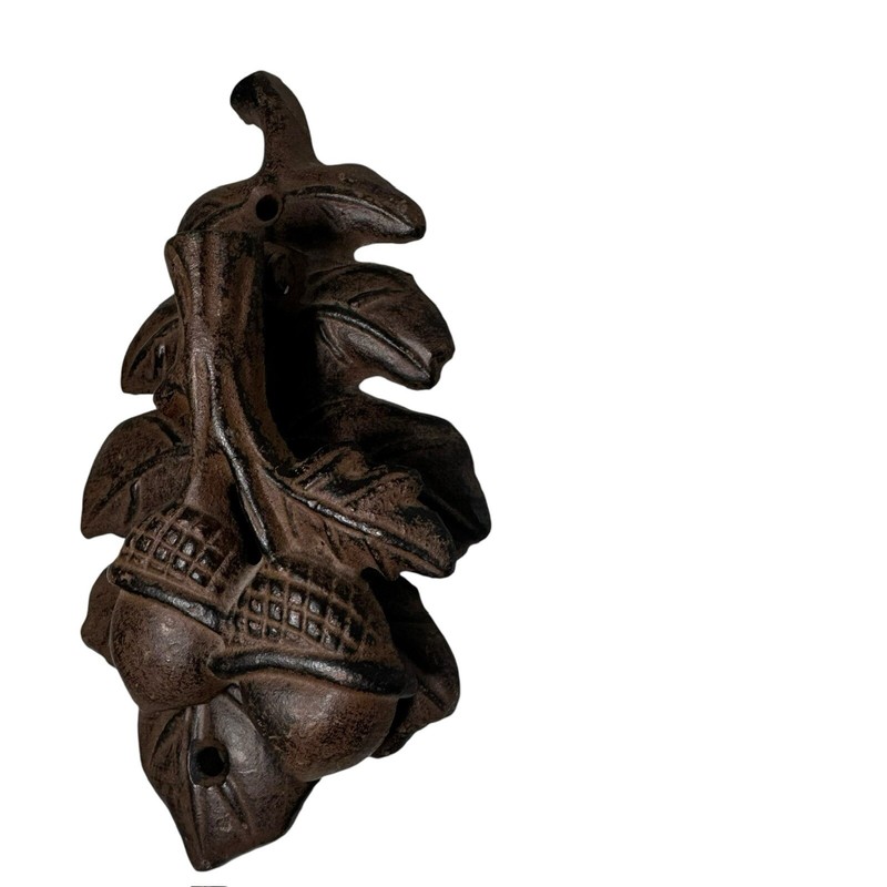 Brown Black Double Acorn Oak Leaf Style Front Door Knocker-Vintage-Fast Shipping gallery