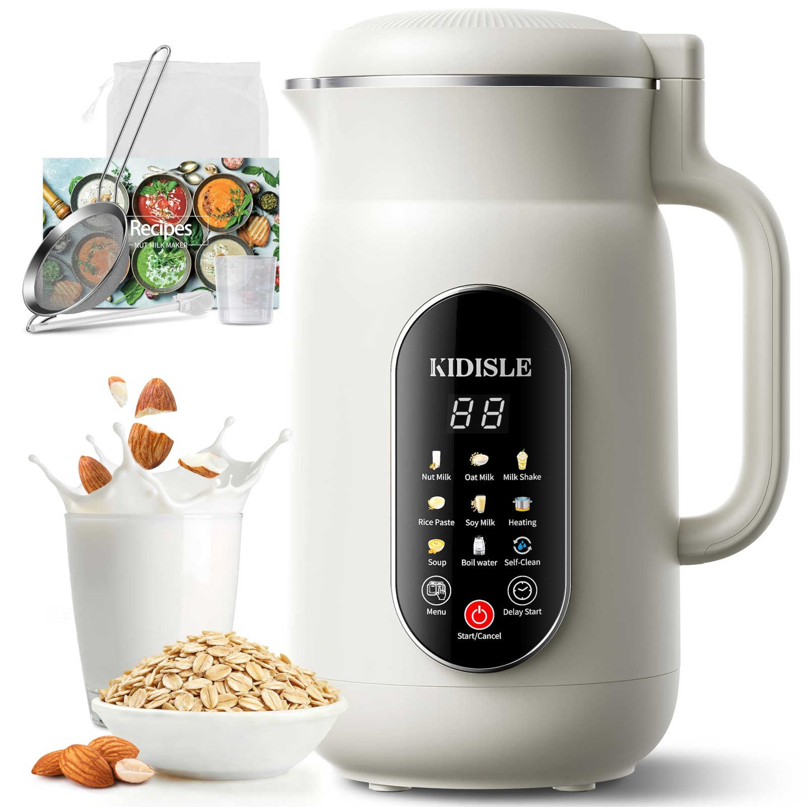 Nut Milk Maker Machine 51oz, 10-in-1 Soup Maker with 140℉ Heating & 8H Keep W... gallery