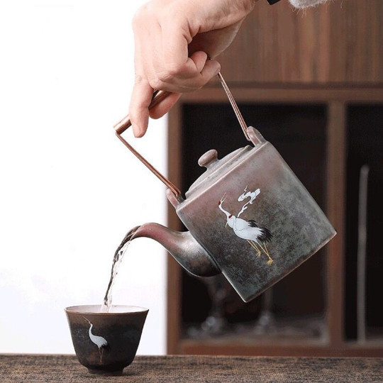 Ceramic Teapots Crane Pottery Tea Pot for Tea Lovers gallery
