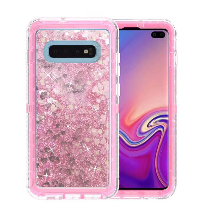 For Samsung Galaxy S10/S10e/S10+Plus Liquid Glitter Shockproof Defender Case gallery